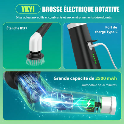 Brosse Électrique de Nettoyage Rotative