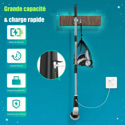 Brosse Électrique de Nettoyage Rotative